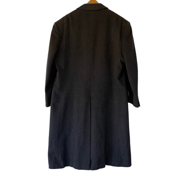 Mark Shale Cashmere Overcoat Charcoal Black Button Down Business Dress Coat 46R - Picture 3 of 16